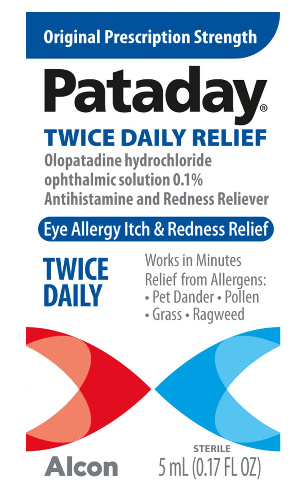 Pataday Original Prescription Strength Twice Daily Relief Eye Drops (0.17 fl oz)