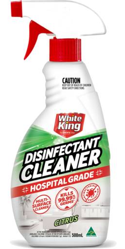 White King Disinfectant Cleaner Hospital Grade Trigger Citrus (500mL)