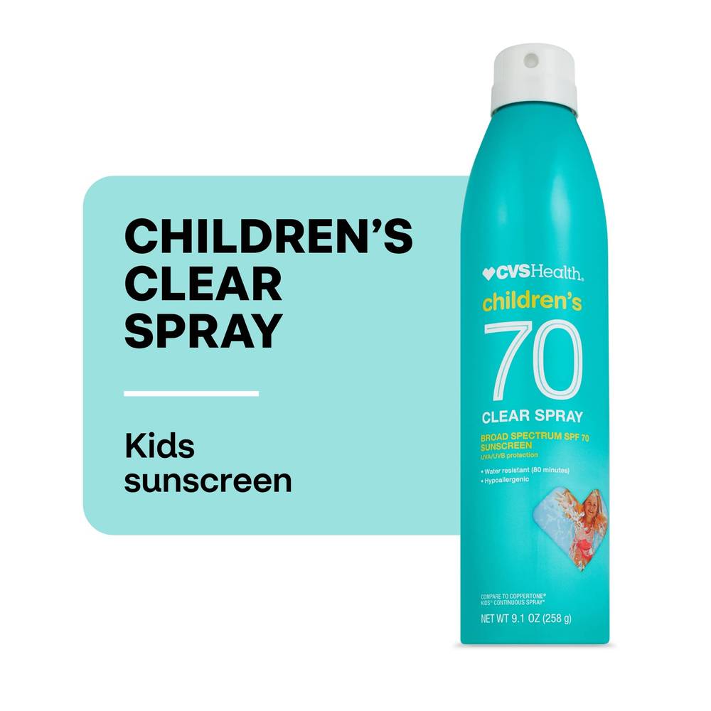 CVS Health Childen's Clear Sunscreen Spray Spf 70 (9.1 oz)