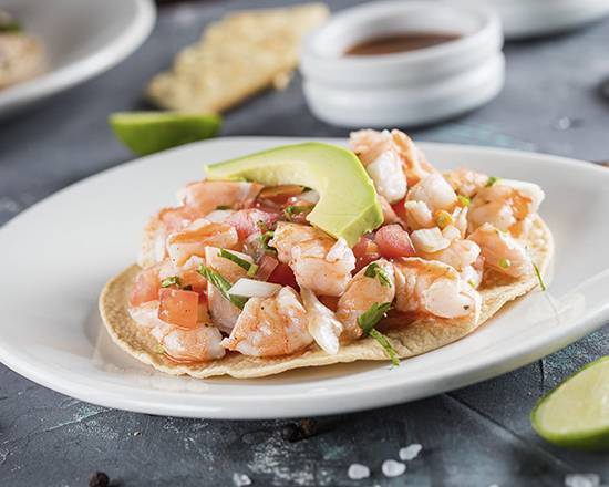 Tostada de Camarón Cocido