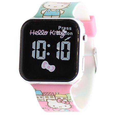 Hello Kitty Push Button LED Watch HK4161 One Size - 1.0 ea