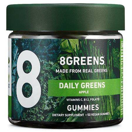 8Greens Daily Greens Dietary Supplement Gummies, Apple (50 ct)