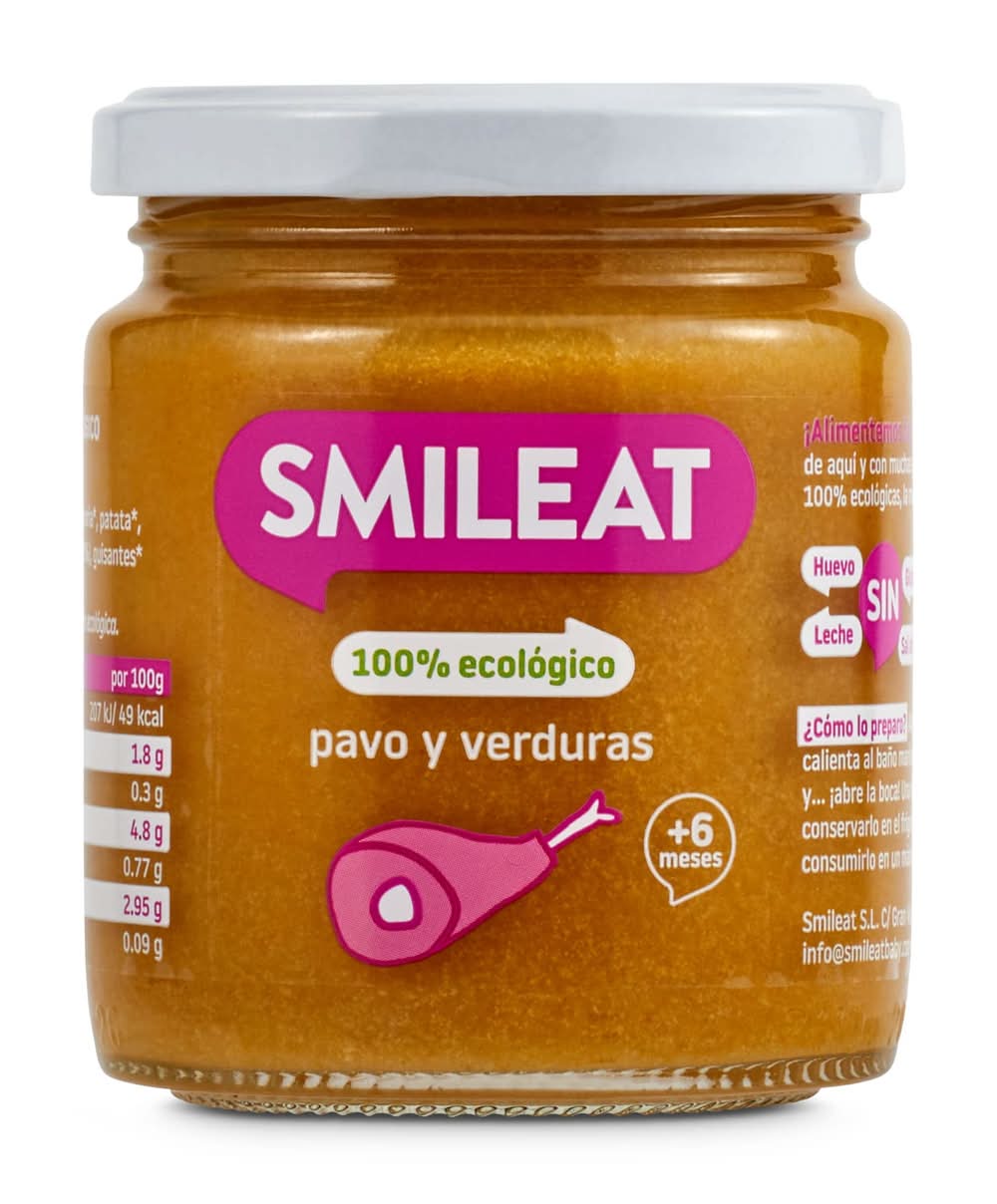 Puré De Verduras Y Pavo Smileat Frasco 230 G