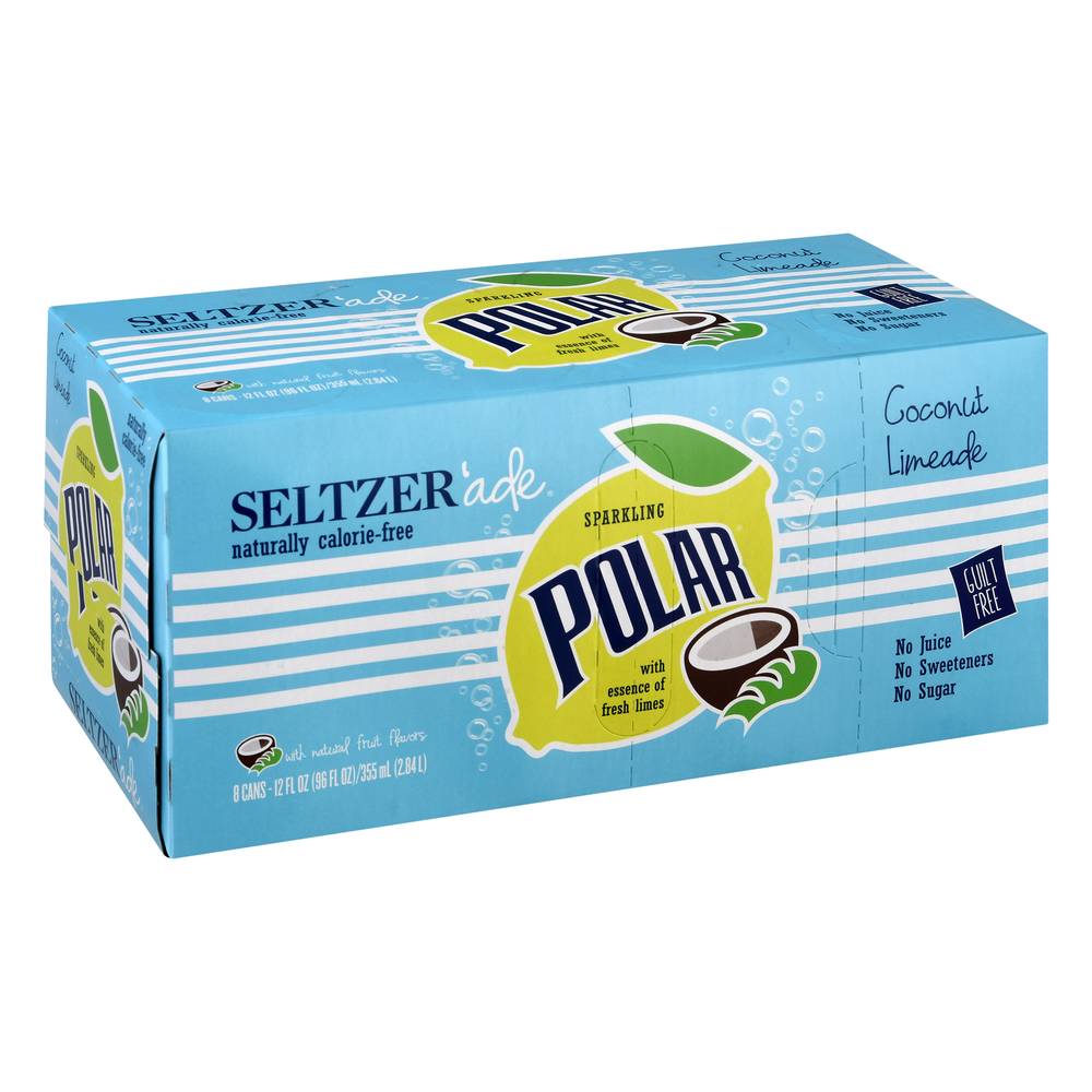 Polar Seltzer'ade Coconut Limeade (8 x 12 fl oz)