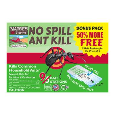 Maggies Farm No Spill Ant Kill Bonus pack 9-.25 oz Baits