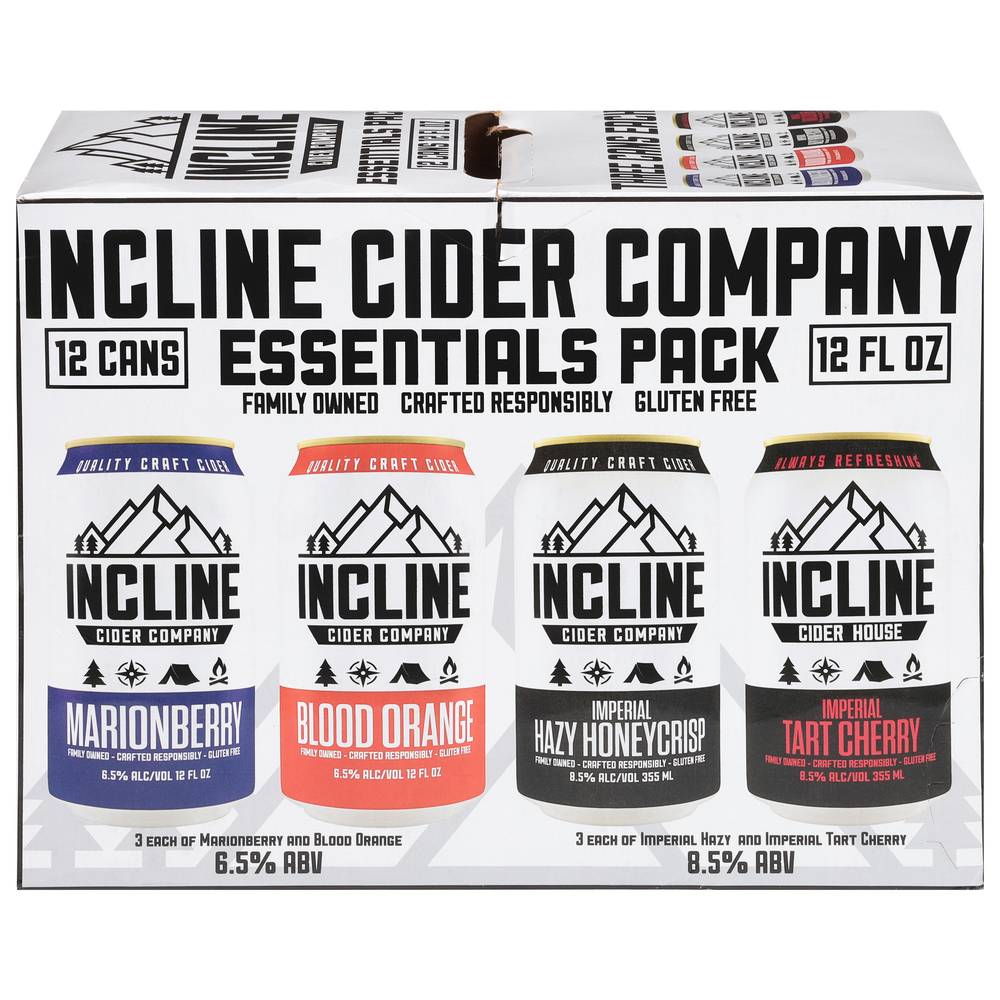 Incline Cider Company Essentials pack Cider (12 x 12 fl oz)