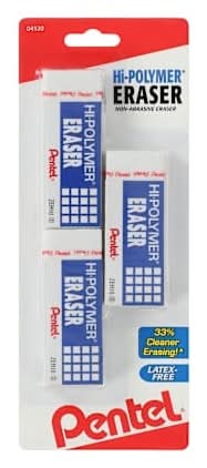 Pentel® Hi-Polymer® Eraser 3-Pack