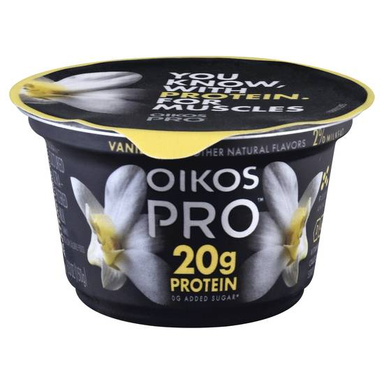 Oikos Pro Vanilla Flavor No Added Sugar Cultured Protein Yogurt