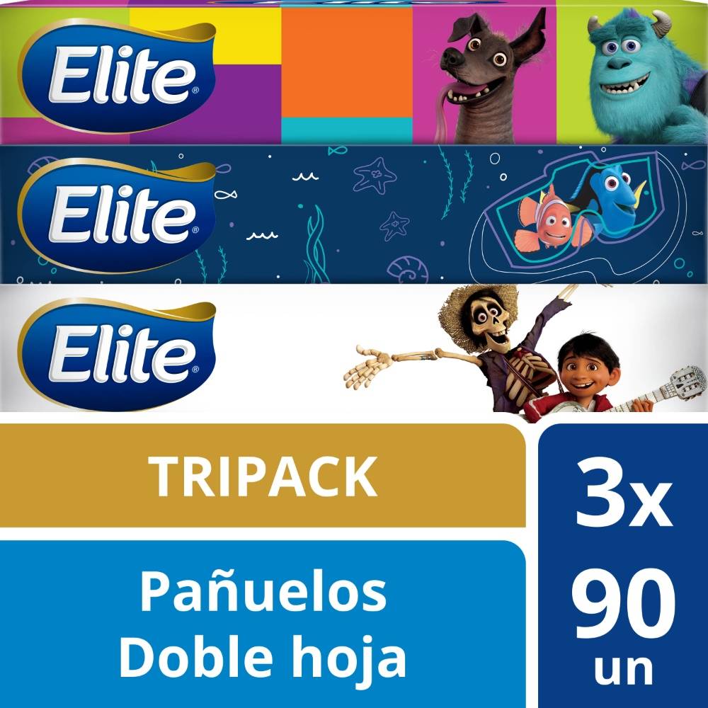 Tripack Elite Pa¿Uelo Disney 90x. 3un