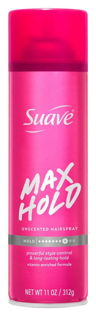 Suave Max Hold Aerosol Unscented Hairspray For Women Strong Hold All Hair Types 11 Oz