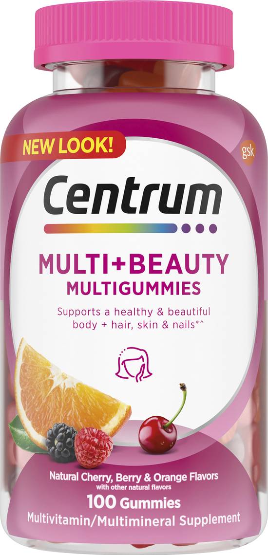 Centrum Cherry, Berry & Orange Flavors Multigummies For Women ( 100 ct)