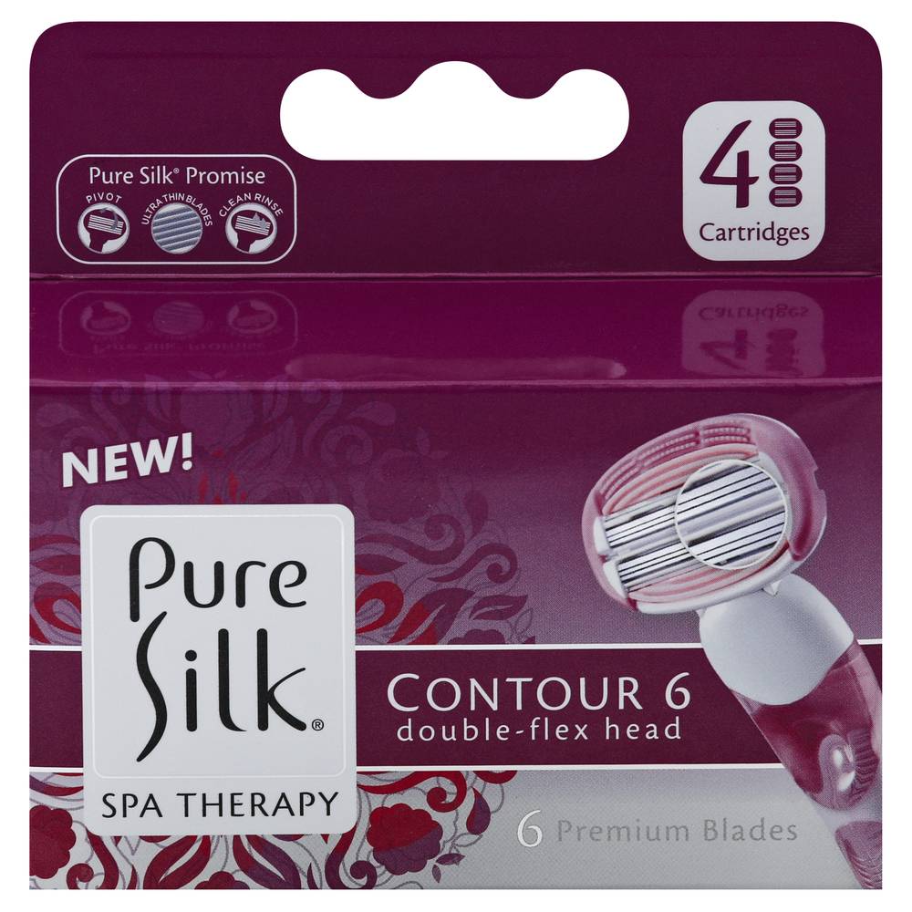 Pure Silk Contour 6 Razor Blade Cartridges