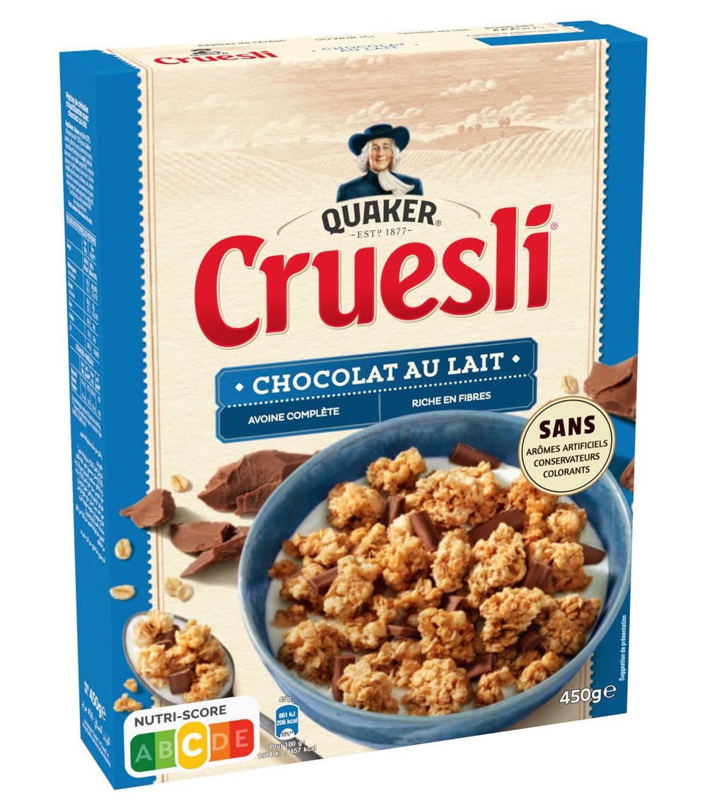 Quaker - Cruesli chocolat au lait (450g)