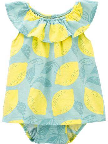 Carter''s Child of Mine IG 1pc Dress Set - Blue Lemon (Color: Blue, Size: 18)
