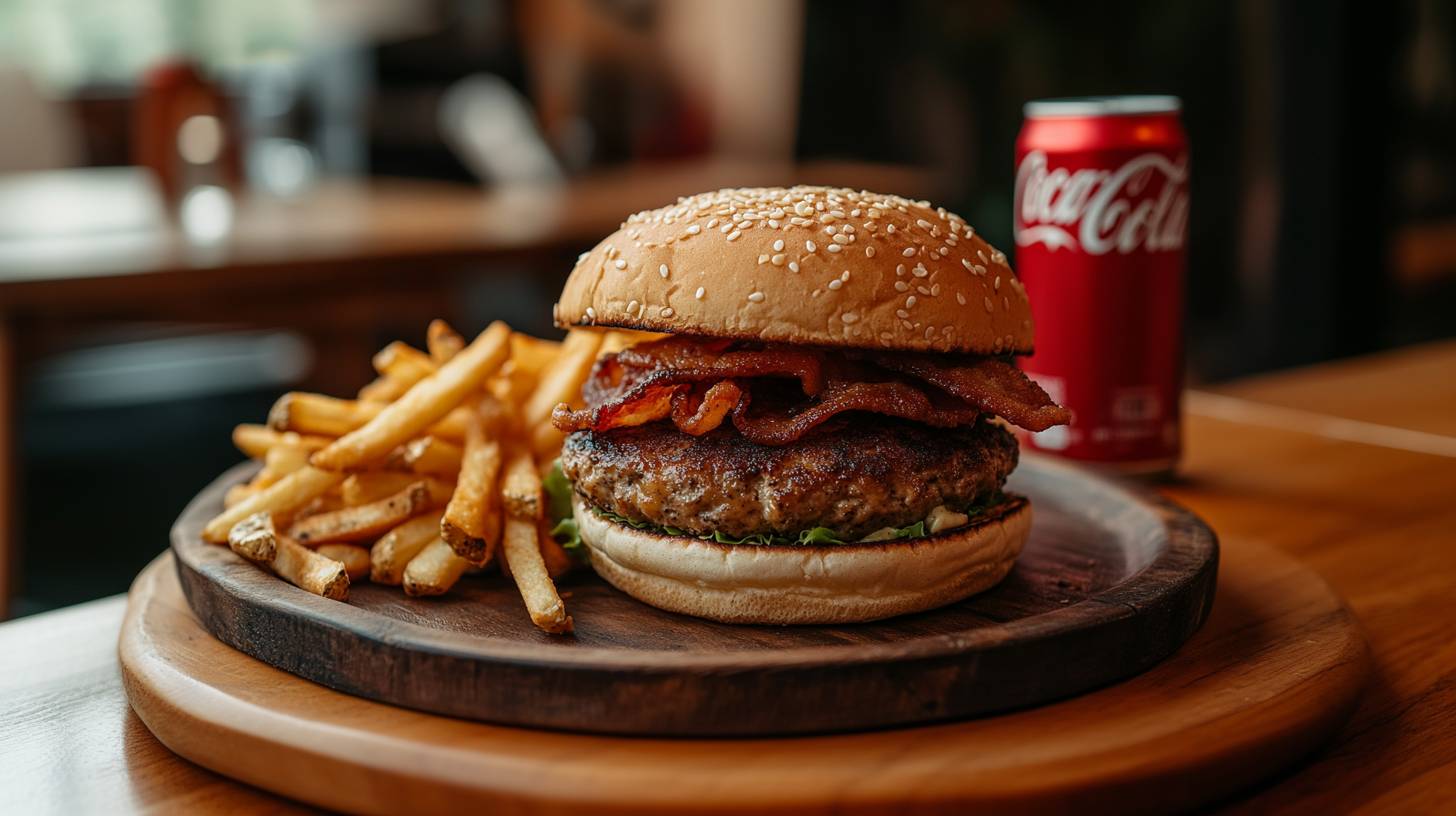 Menu big bacon burger 🍔  🍗 🥓
