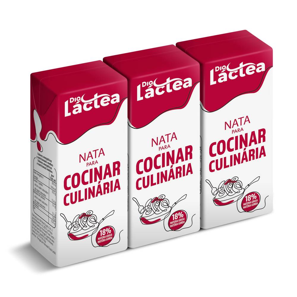 Nata Para Cocinar Culinaria Dia Lactea Brik 3 X 200 Ml