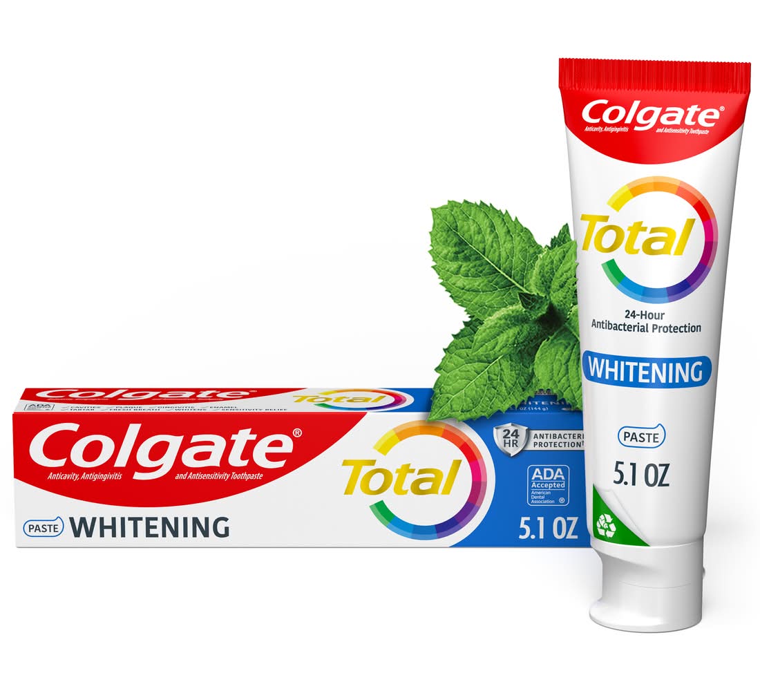 Colgate Total Whitening Toothpaste, Mint (5.1 oz)
