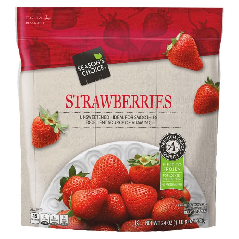 Season's Choice Unsweetened Frozen Strawberries (24 oz)
