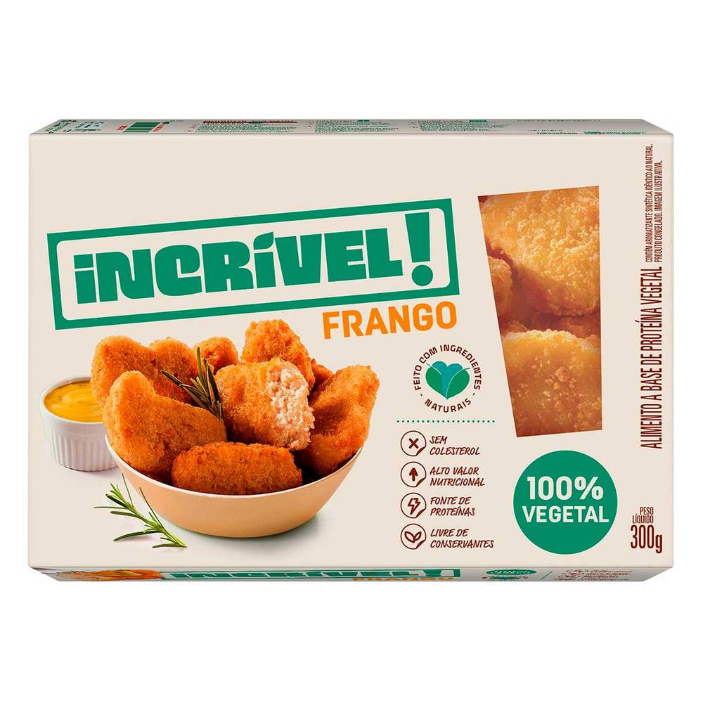 Seara empanado de soja sabor frango incrível 100% vegetal (300 g)