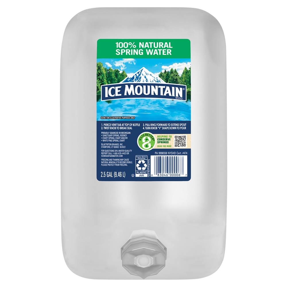 Ice Mountain 100% Natural Spring Water (9.46 L)