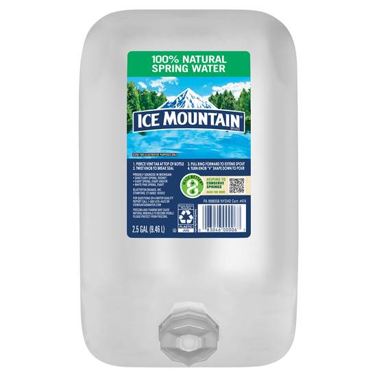 Ice Mountain 100% Natural Spring Water (9.46 L)