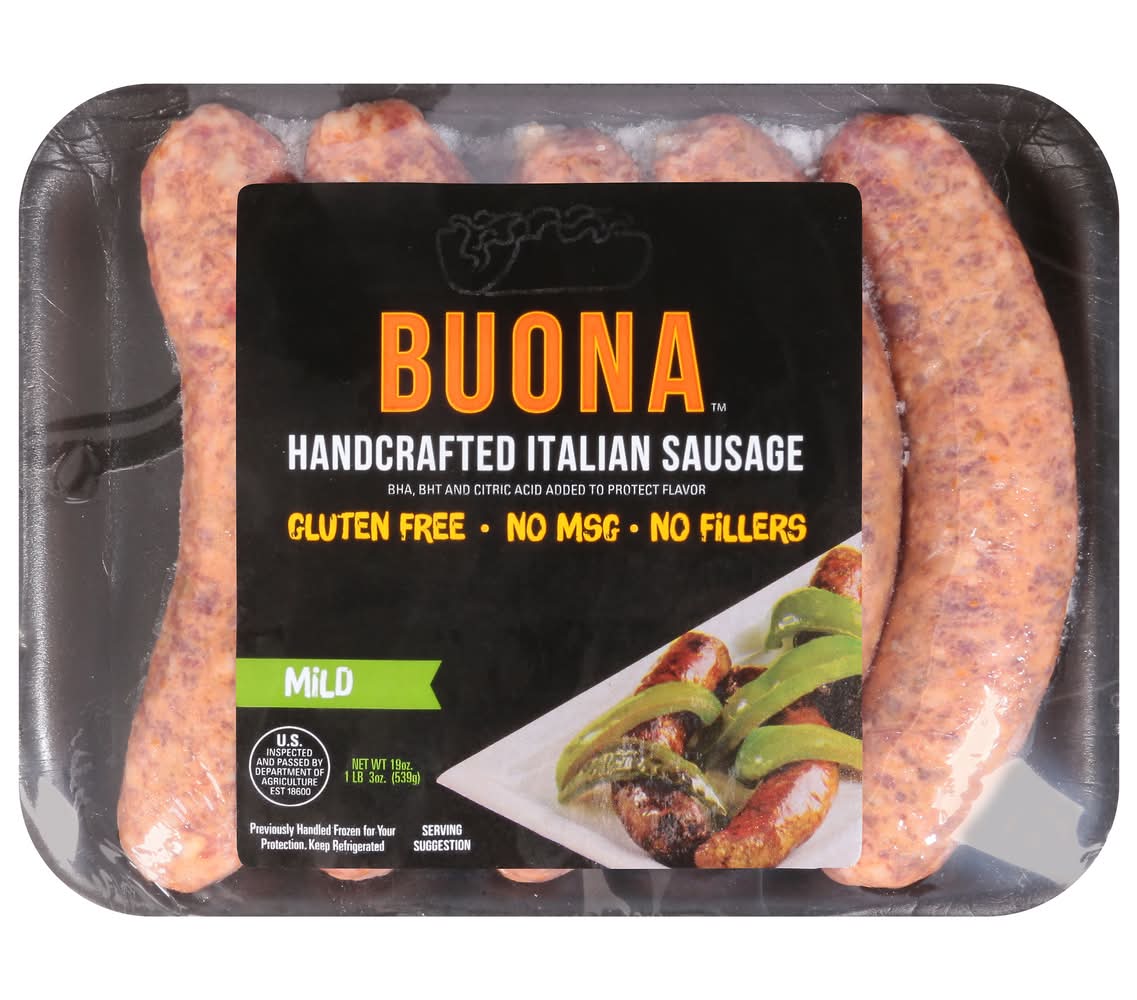 Buona Mild Handcrafted Italian Sausage (19 oz, 5 ct)