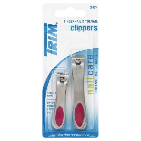 Trim Nail Care Stainless Steel Fingernail & Toenail Clippers (2 ct)