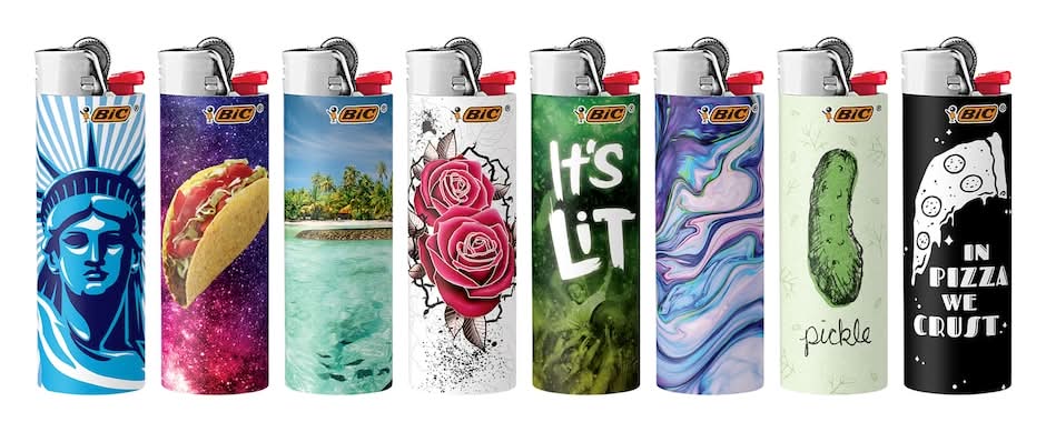 Bic Lighter, Assorted Designs