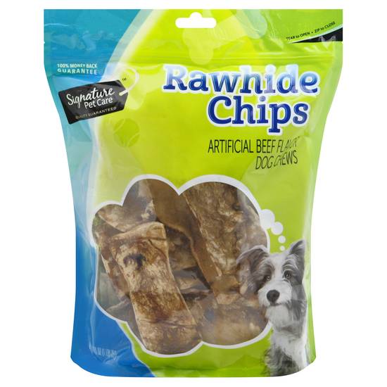 Signature Pet Care Rawhide Chips Beef Flavor (16 oz)