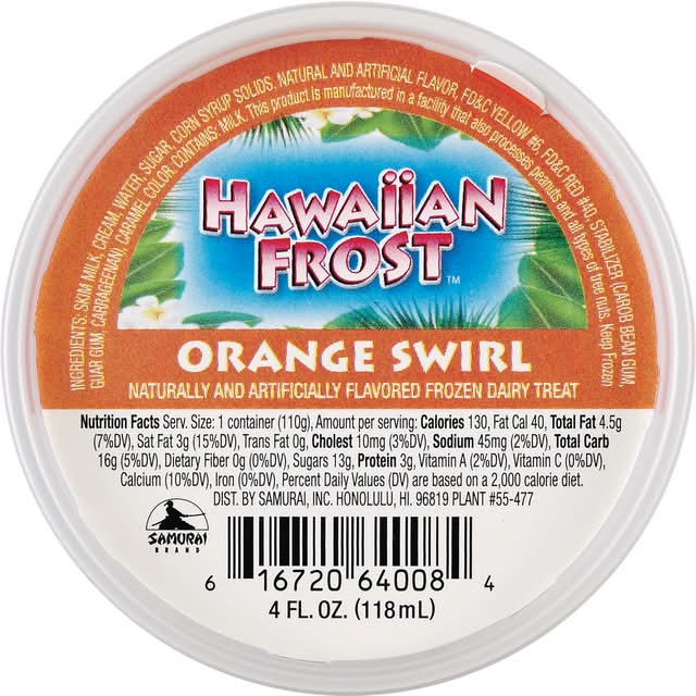 Samurai Maui Style Sherbet Orange Swirl Delivery Near Me | Order