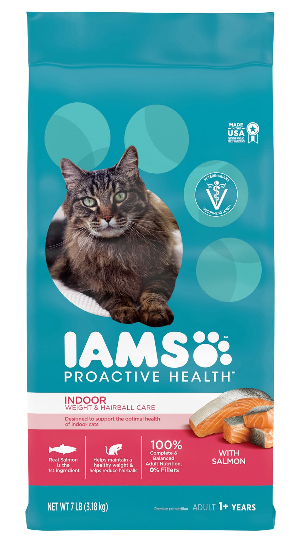 Iams Proactive Health Indoor Salmon Dry Cat Food (7 lbs)