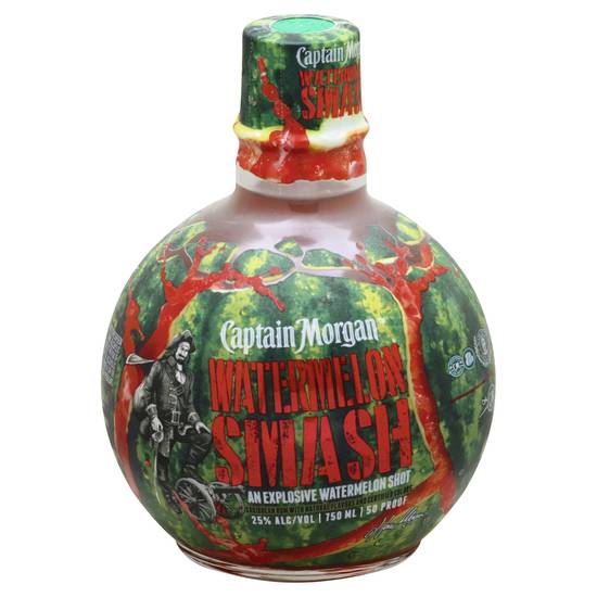 Captain Morgan Watermelon Smash Rum (750ml bottle)