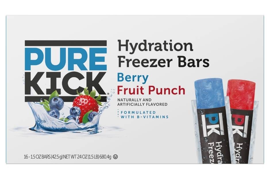Pure Kick Hydration Freezer Bars, Berry-Fruit Punch (16 x 1.5 oz)
