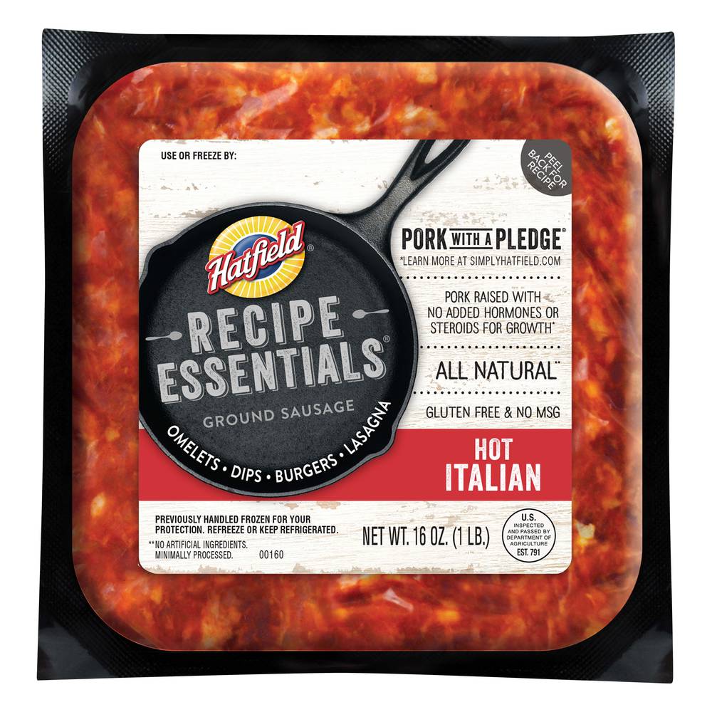 Hatfield Recipe Essentials Hot Italian Ground Sausage (1 lbs)