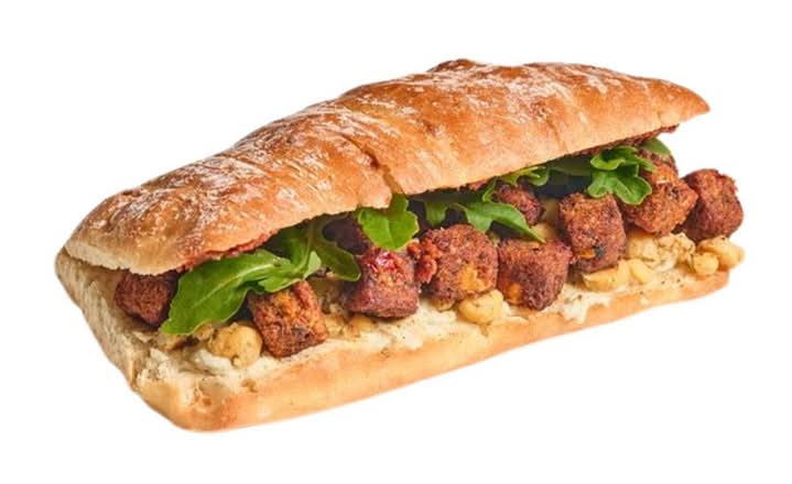 Black Bean Quinoa Falafel Ciabatta