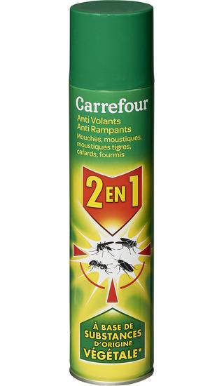 Insecticide anti volants anti rampants 2 en 1 CARREFOUR - la bombe de 300mL
