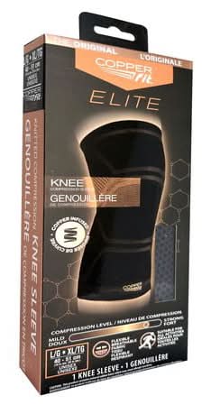 Elite Copper Fit Compression Knee Sleeve, L/XL