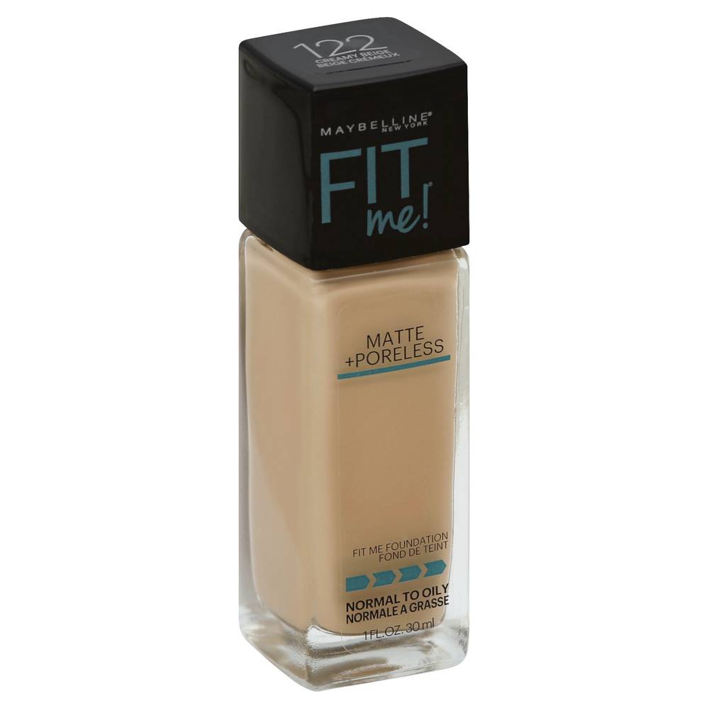 Maybelline Fit Me! 122 Creamy Beige Matte & Poreless Foundation