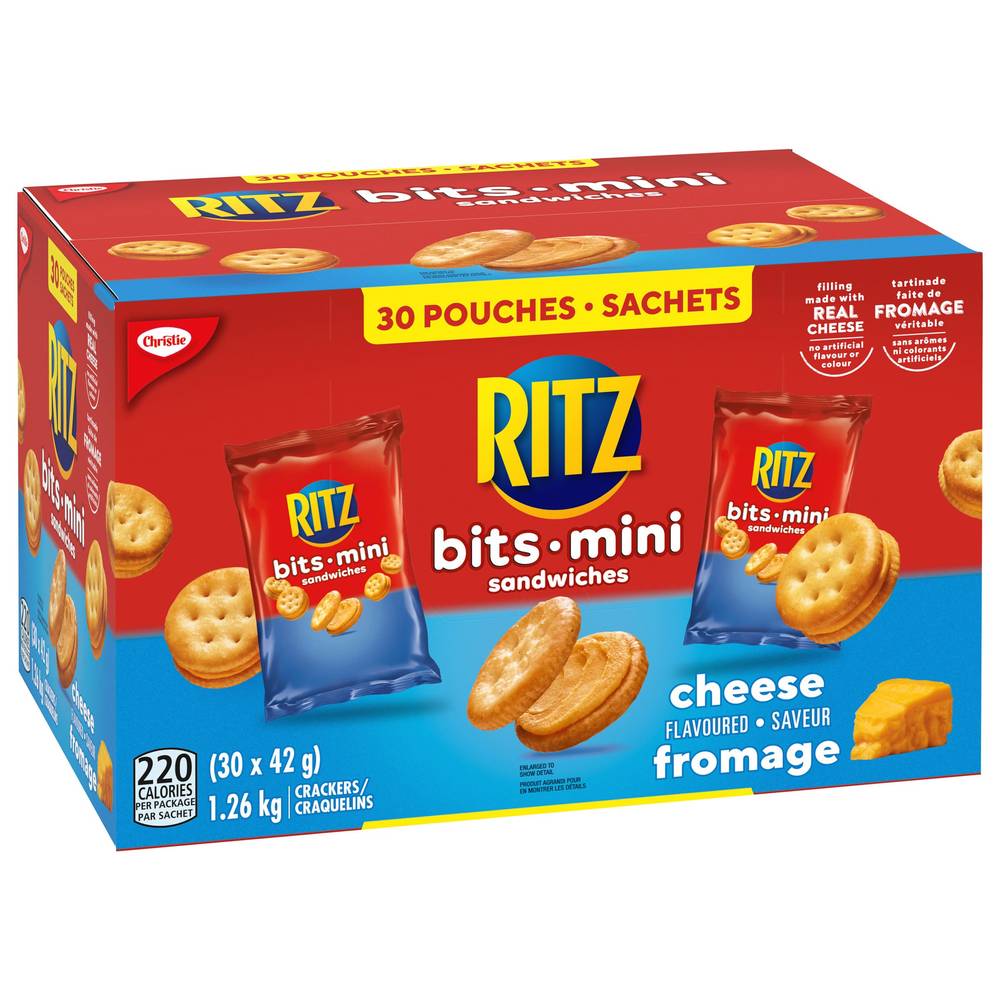 Ritz - Bits Mini Sandwiches, Craquelins À Saveur De Fromage, 30 × 42 G