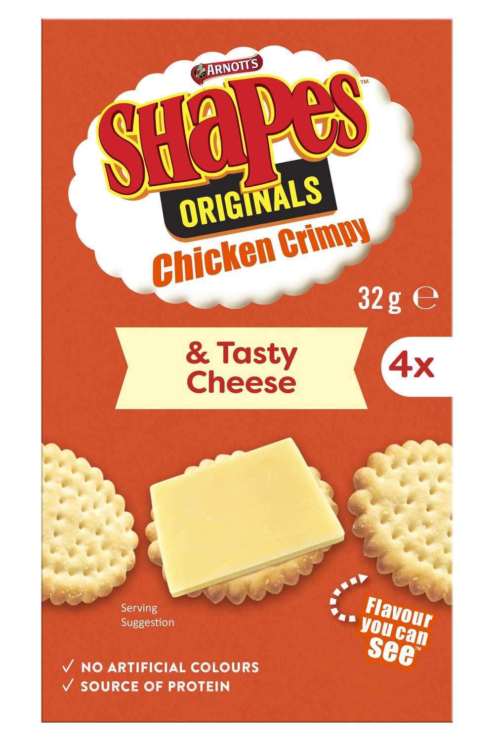 Primo Chicken Crimply shapes and Tasty Cheese Snack 32g