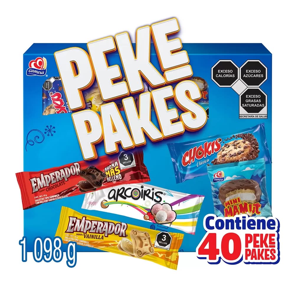 Gamesa · Peke pakes galletas surtidas (40 un)