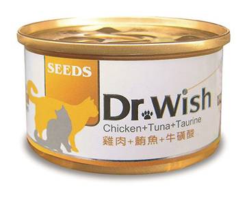 【惜時Dr.Wish】貓罐雞+鮪+牛磺酸(黃)85g#20658342