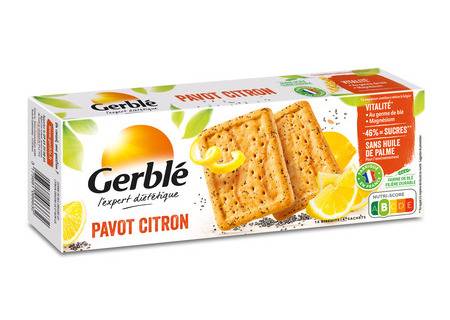 Biscuits pavot citron GERBLE - le paquet de 16 - 200 g