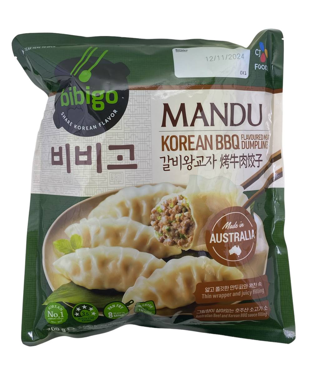 bibigo Mandu Beef Dumplings, Korean Bbq (700g)