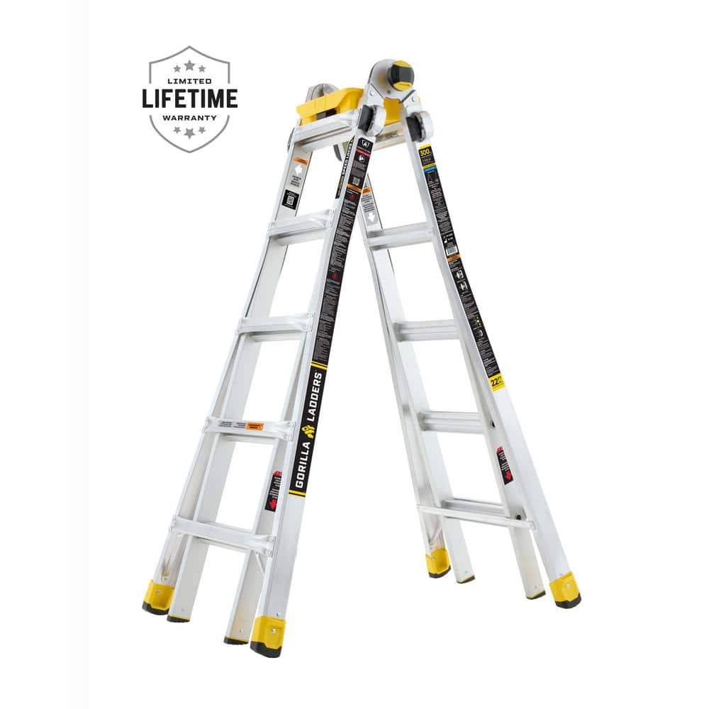 Gorilla Ladders 22 Ft. Reach Aluminum Multi-Position Ladder