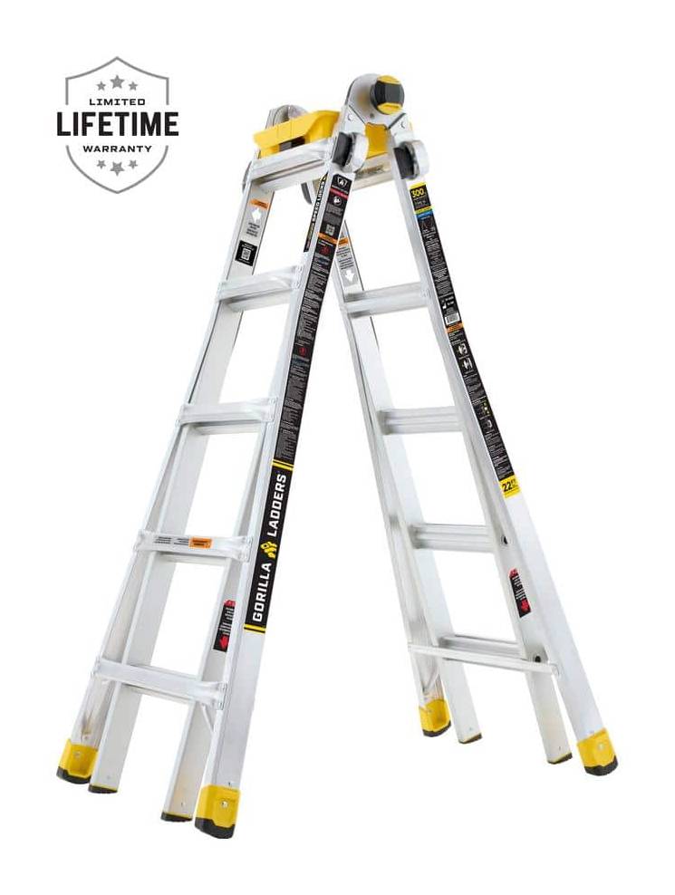 Gorilla Ladders 22 Ft. Reach Aluminum Multi-Position Ladder