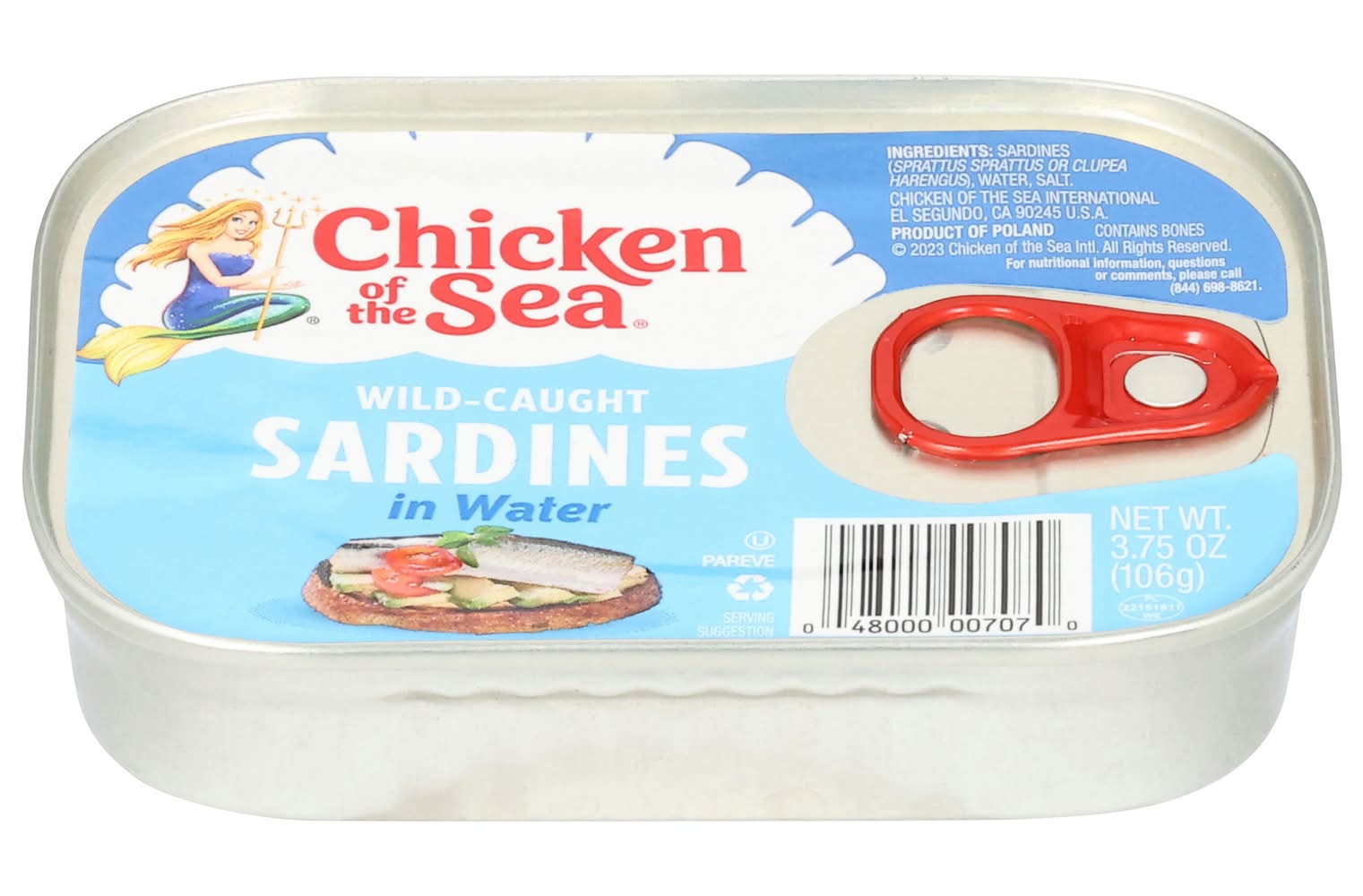 Chicken of the Sea Wild-Caught Sardines in Water (3.75 oz)