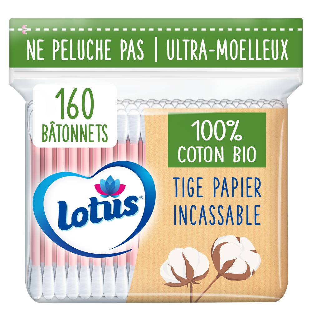 Lotus - Coton bio tiges en papier