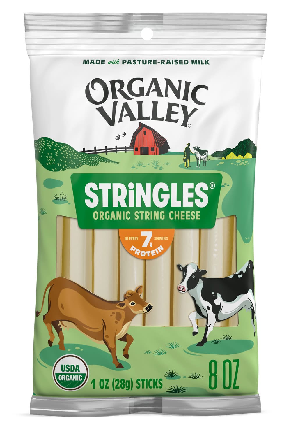 Organic Valley Mozzarella String Cheese (8 oz)