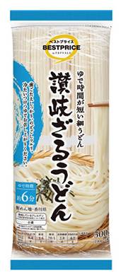 トップバリュ　ベストプライス　讃岐ざるうどん　１００ｇ×５束入